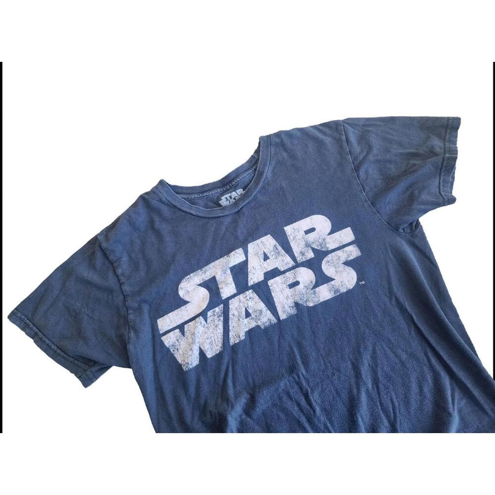 Star Wars Mad Engine Logo Faded Grey T-Shirt Men’s Size XS Short Sleeves